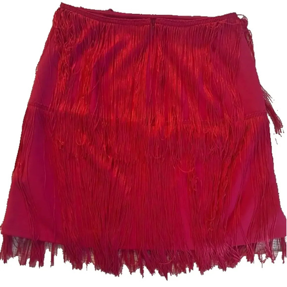 SINCERELY JULES hot pink tassel skirt - Picture 3 of 4